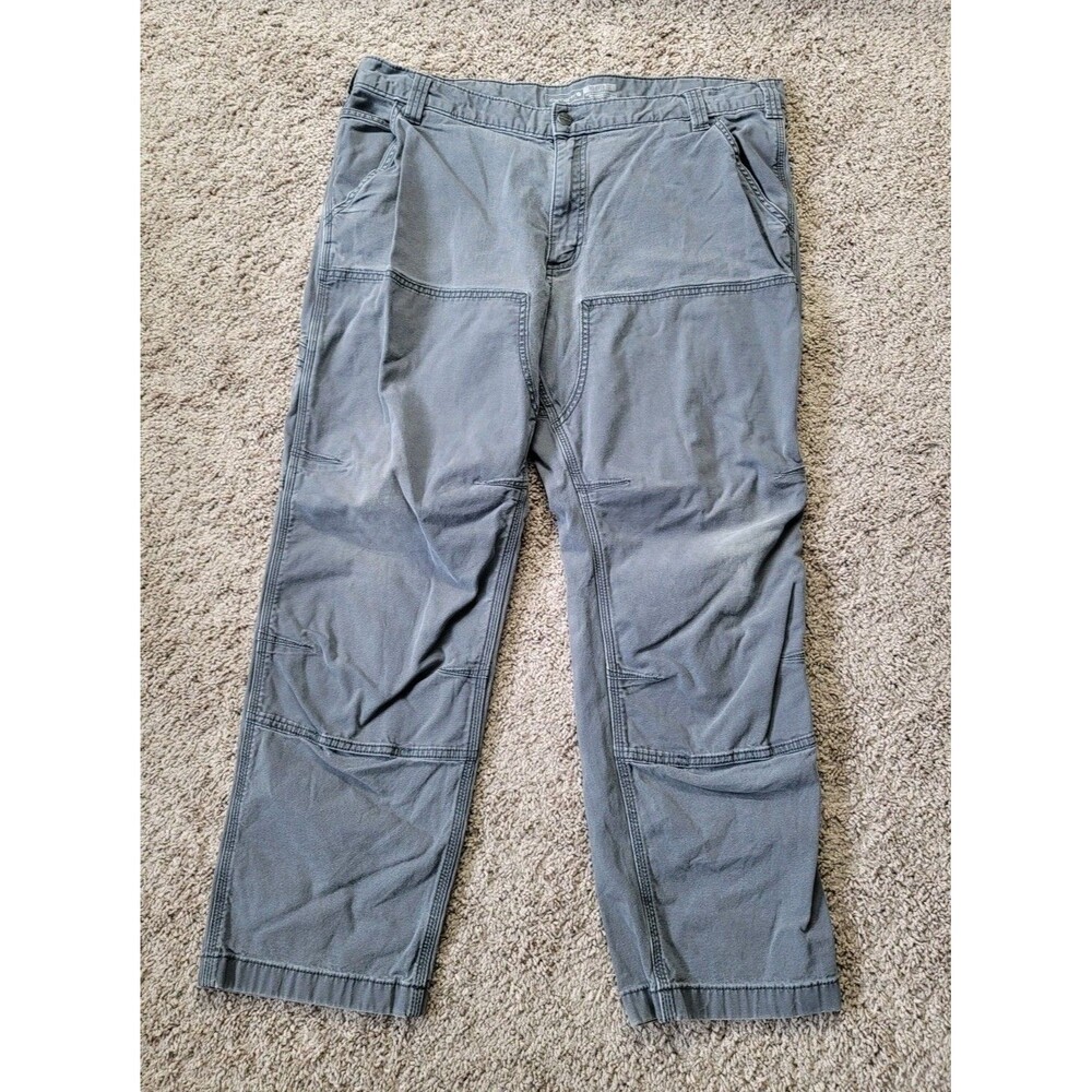 Carhartt Rugged Flex Mens 40x28 Gray Relaxed Fit Double Knee Work Utility Pants
